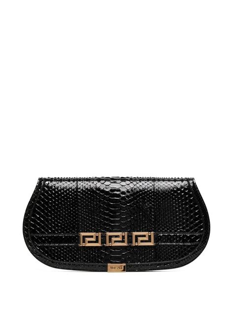 versace clutch bag silver|Versace handbags with big zipper.